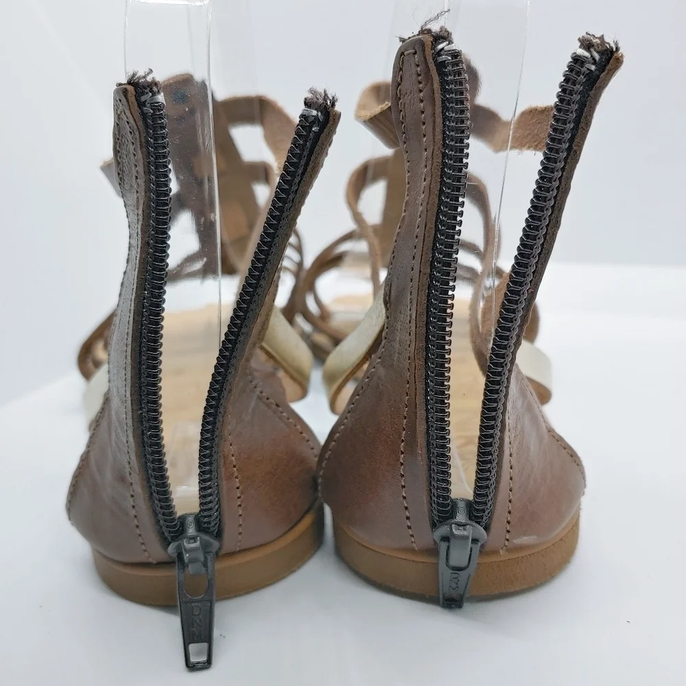 Nikos Shoes Women's Leather Handmade in Greece Gladiator Sandals Sz 6